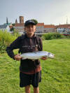 Kan vre et billede af 1 person og fiskestang